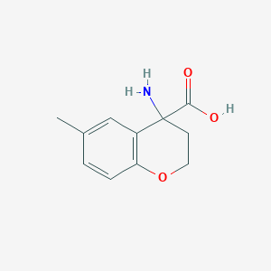 4-Amino-6-methyl-2,3-dihydrochromene-4-carboxylic acid