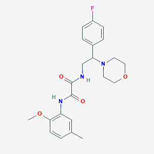 molecular formula C22H26FN3O4 B2576777 N'-[2-(4-fluorophenyl)-2-(morpholin-4-yl)ethyl]-N-(2-methoxy-5-methylphenyl)ethanediamide CAS No. 942012-55-7