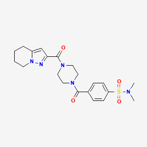 N,N-dimethyl-4-(4-(4,5,6,7-tetrahydropyrazolo[1,5-a]pyridine-2-carbonyl)piperazine-1-carbonyl)benzenesulfonamide