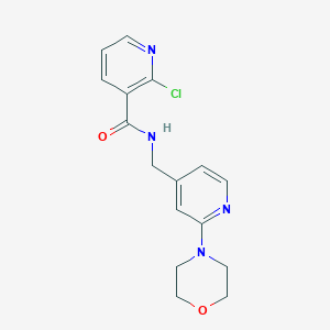 2-chloro-N-{[2-(morpholin-4-yl)pyridin-4-yl]methyl}pyridine-3-carboxamide
