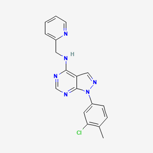 [1-(3-Chloro-4-methylphenyl)pyrazolo[4,5-e]pyrimidin-4-yl](2-pyridylmethyl)ami ne
