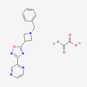 5-(1-Benzylazetidin-3-yl)-3-(pyrazin-2-yl)-1,2,4-oxadiazole oxalate