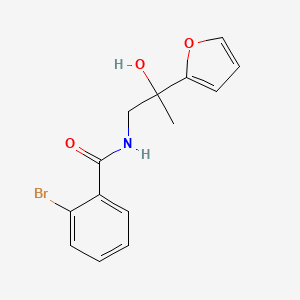 molecular formula C14H14BrNO3 B2576798 2-bromo-N-(2-(furan-2-yl)-2-hydroxypropyl)benzamide CAS No. 1396790-83-2