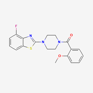 molecular formula C19H18FN3O2S B2576800 (4-(4-氟苯并[4,5-d]噻唑-2-基)哌嗪-1-基)(2-甲氧基苯基)甲酮 CAS No. 897480-99-8