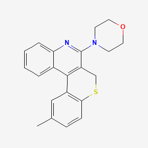 molecular formula C21H20N2OS B2576804 2-甲基-7-吗啉基-6H-噻喃并[3,4-c]喹啉 CAS No. 866136-65-4