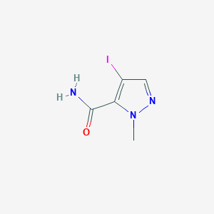 molecular formula C5H6IN3O B2576809 4-碘-2-甲基吡唑-3-甲酰胺 CAS No. 292855-29-9
