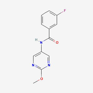 molecular formula C12H10FN3O2 B2576811 3-氟-N-(2-甲氧基嘧啶-5-基)苯甲酰胺 CAS No. 1421509-85-4