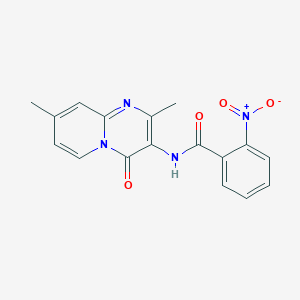 molecular formula C17H14N4O4 B2576822 N-(2,8-二甲基-4-氧代-4H-吡啶[1,2-a]嘧啶-3-基)-2-硝基苯甲酰胺 CAS No. 897616-89-6