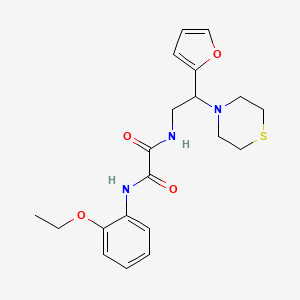 molecular formula C20H25N3O4S B2576825 N1-(2-ethoxyphenyl)-N2-(2-(furan-2-yl)-2-thiomorpholinoethyl)oxalamide CAS No. 2034541-05-2