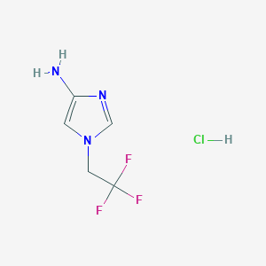 molecular formula C5H7ClF3N3 B2576834 1-(2,2,2-三氟乙基)-1H-咪唑-4-胺盐酸盐 CAS No. 2197054-18-3