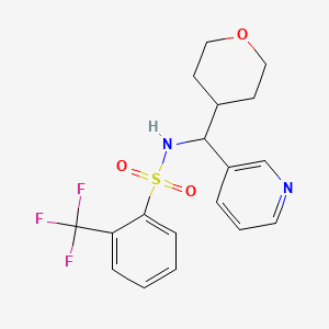 N-(pyridin-3-yl(tetrahydro-2H-pyran-4-yl)methyl)-2-(trifluoromethyl)benzenesulfonamide