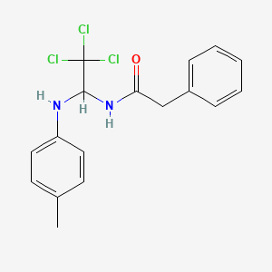 2-phenyl-N-(2,2,2-trichloro-1-(p-tolylamino)ethyl)acetamide
