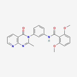 2,6-dimethoxy-N-[3-(2-methyl-4-oxopyrido[2,3-d]pyrimidin-3-yl)phenyl]benzamide