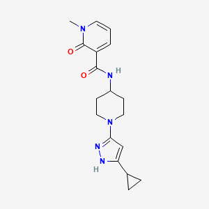 N-(1-(5-cyclopropyl-1H-pyrazol-3-yl)piperidin-4-yl)-1-methyl-2-oxo-1,2-dihydropyridine-3-carboxamide
