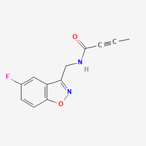 molecular formula C12H9FN2O2 B2576857 N-[(5-Fluoro-1,2-benzoxazol-3-yl)methyl]but-2-ynamide CAS No. 2411268-74-9