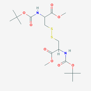 molecular formula C18H32N2O8S2 B2576859 N,N'-DiBoc-DL-Cystine dimethyl ester CAS No. 1173670-56-8; 77826-55-2