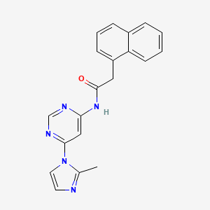 molecular formula C20H17N5O B2576873 N-(6-(2-methyl-1H-imidazol-1-yl)pyrimidin-4-yl)-2-(naphthalen-1-yl)acetamide CAS No. 1796959-56-2