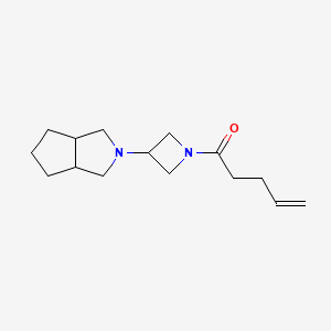molecular formula C15H24N2O B2576876 1-[3-(3,3a,4,5,6,6a-六氢-1H-环戊[c]吡咯-2-基)氮杂环丁烷-1-基]戊-4-烯-1-酮 CAS No. 2415538-95-1