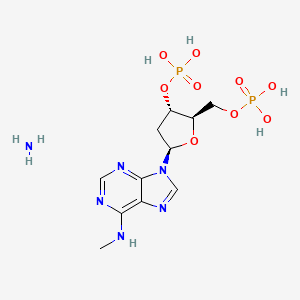 azane;[(2R,3S,5R)-5-[6-(methylamino)purin-9-yl]-2-(phosphonooxymethyl)oxolan-3-yl] dihydrogen phosphate