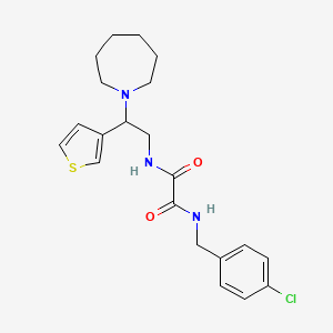 N1-(2-(azepan-1-yl)-2-(thiophen-3-yl)ethyl)-N2-(4-chlorobenzyl)oxalamide