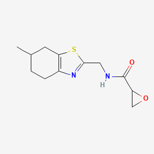 molecular formula C12H16N2O2S B2576903 N-[(6-Methyl-4,5,6,7-tetrahydro-1,3-benzothiazol-2-yl)methyl]oxirane-2-carboxamide CAS No. 2411265-94-4