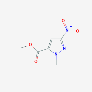 molecular formula C6H7N3O4 B2576904 methyl 1-methyl-3-nitro-1H-pyrazole-5-carboxylate CAS No. 177409-38-0
