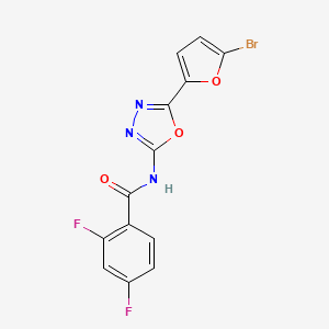 N-(5-(5-bromofuran-2-yl)-1,3,4-oxadiazol-2-yl)-2,4-difluorobenzamide
