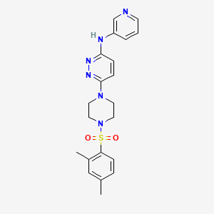 molecular formula C21H24N6O2S B2576911 6-(4-((2,4-dimethylphenyl)sulfonyl)piperazin-1-yl)-N-(pyridin-3-yl)pyridazin-3-amine CAS No. 1020978-09-9