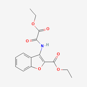 molecular formula C15H15NO6 B2576912 Ethyl 3-(2-ethoxy-2-oxoacetamido)benzofuran-2-carboxylate CAS No. 862979-26-8