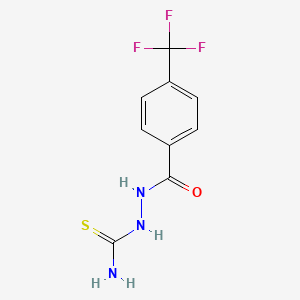 molecular formula C9H8F3N3OS B2576915 2-[4-(Trifluoromethyl)benzoyl]hydrazine-1-carbothioamide CAS No. 10444-97-0