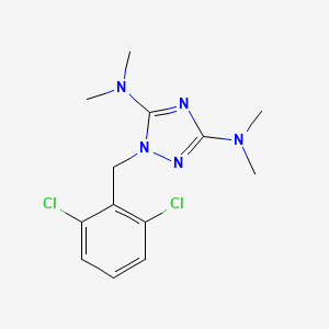 molecular formula C13H17Cl2N5 B2576922 1-(2,6-dichlorobenzyl)-N~3~,N~3~,N~5~,N~5~-tetramethyl-1H-1,2,4-triazole-3,5-diamine CAS No. 338748-28-0