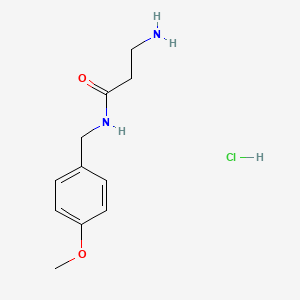 3-amino-N-[(4-methoxyphenyl)methyl]propanamide hydrochloride