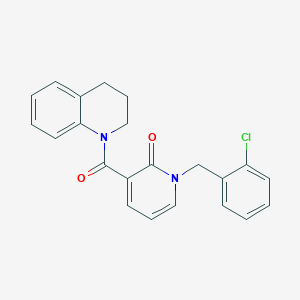 molecular formula C22H19ClN2O2 B2576932 1-(2-chlorobenzyl)-3-(3,4-dihydroquinolin-1(2H)-ylcarbonyl)pyridin-2(1H)-one CAS No. 1005300-86-6