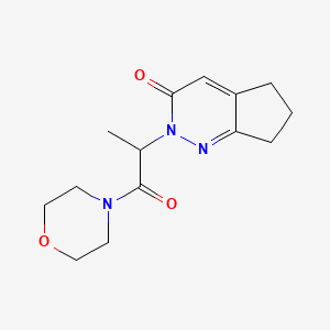 molecular formula C14H19N3O3 B2576933 2-(1-morpholino-1-oxopropan-2-yl)-6,7-dihydro-2H-cyclopenta[c]pyridazin-3(5H)-one CAS No. 2097917-15-0