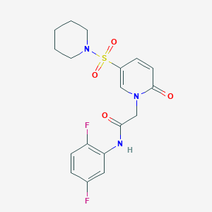molecular formula C18H19F2N3O4S B2576935 N-(2,5-difluorophenyl)-2-[2-oxo-5-(piperidin-1-ylsulfonyl)pyridin-1(2H)-yl]acetamide CAS No. 1251608-21-5