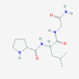 molecular formula C13H24N4O3 B2576941 (2S)-N-[(2S)-1-[(2-amino-2-oxoethyl)amino]-4-methyl-1-oxopentan-2-yl]pyrrolidine-2-carboxamide CAS No. 878889-74-8