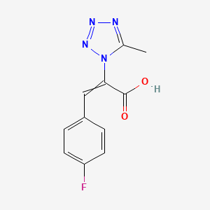 B2576943 3-(4-fluorophenyl)-2-(5-methyl-1H-tetrazol-1-yl)acrylic acid CAS No. 501908-90-3