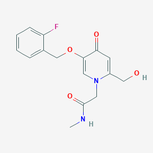 2-(5-((2-fluorobenzyl)oxy)-2-(hydroxymethyl)-4-oxopyridin-1(4H)-yl)-N-methylacetamide
