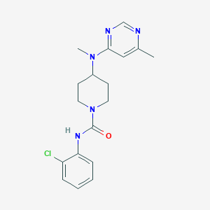 molecular formula C18H22ClN5O B2576952 N-(2-chlorophenyl)-4-[methyl(6-methylpyrimidin-4-yl)amino]piperidine-1-carboxamide CAS No. 2415488-69-4
