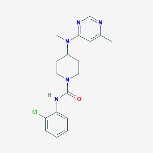 molecular formula C18H22ClN5O B2576952 N-(2-Chlorophenyl)-4-[methyl-(6-methylpyrimidin-4-yl)amino]piperidine-1-carboxamide CAS No. 2415488-69-4