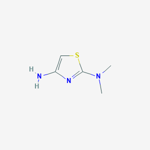 molecular formula C5H9N3S B2576957 2,4-Thiazolediamine, N2,N2-dimethyl- CAS No. 75116-62-0