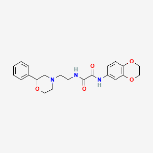 N1-(2,3-dihydrobenzo[b][1,4]dioxin-6-yl)-N2-(2-(2-phenylmorpholino)ethyl)oxalamide