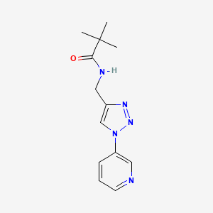 molecular formula C13H17N5O B2576975 N-((1-(吡啶-3-基)-1H-1,2,3-三唑-4-基)甲基)戊酰胺 CAS No. 2034337-42-1