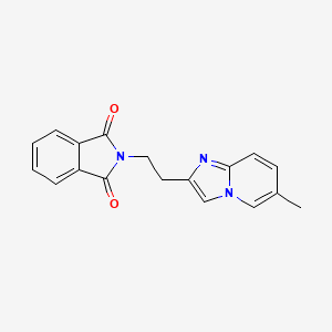 molecular formula C18H15N3O2 B2576982 2-[2-(6-甲基咪唑并[1,2-a]吡啶-2-基)乙基]-1H-异吲哚-1,3(2H)-二酮 CAS No. 1417636-14-6