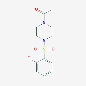 molecular formula C12H15FN2O3S B2576994 1-[4-(2-Fluorophenyl)sulfonylpiperazin-1-yl]ethanone CAS No. 941208-22-6