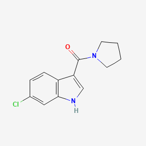 molecular formula C13H13ClN2O B2576999 (6-chloro-1H-indol-3-yl)(pyrrolidin-1-yl)methanone CAS No. 1211723-10-2