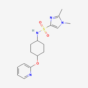 1,2-dimethyl-N-((1r,4r)-4-(pyridin-2-yloxy)cyclohexyl)-1H-imidazole-4-sulfonamide