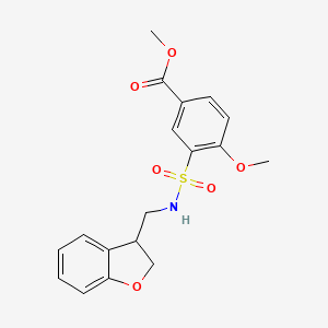 molecular formula C18H19NO6S B2577002 Methyl 3-{[(2,3-dihydro-1-benzofuran-3-yl)methyl]sulfamoyl}-4-methoxybenzoate CAS No. 2097893-51-9