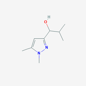molecular formula C9H16N2O B2577009 1-(1,5-dimethyl-1H-pyrazol-3-yl)-2-methylpropan-1-ol CAS No. 1695823-98-3