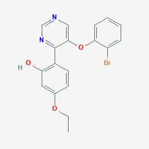 molecular formula C18H15BrN2O3 B2577013 2-(5-(2-Bromophenoxy)pyrimidin-4-yl)-5-ethoxyphenol CAS No. 850735-85-2